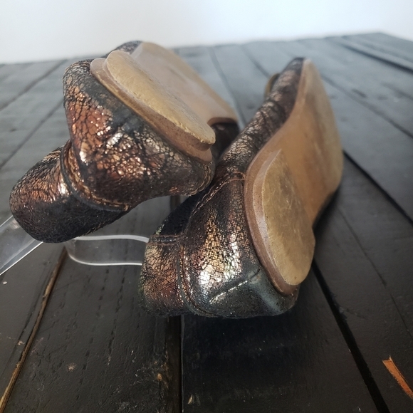 Jeffrey Campbell Metallic Crackle Brown Flats 7.5 - Picture 8 of 8